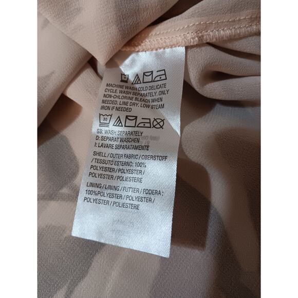 BELLE KIM GRAVEL Dressy Blouse Top M Pleated Sleeve Floral Office Career Cottage - Picture 6 of 8